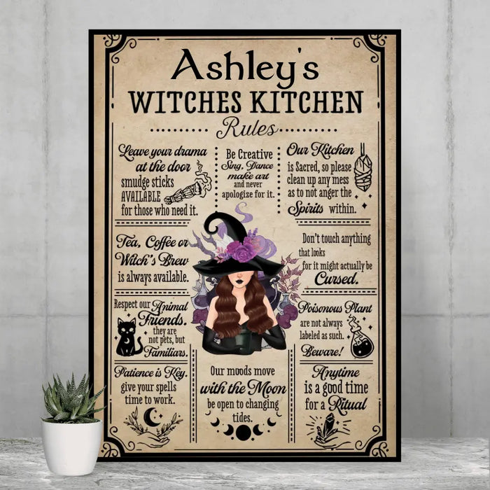 Witches Kitchen Rules - Personalized Gifts Custom Poster For Her, Halloween Gifts For Witches