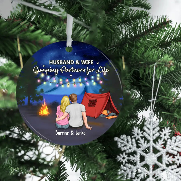 Husband Wife Camping Partners For Life - Personalized Gifts Custom Camping Ornament For Couples, Camping Lovers