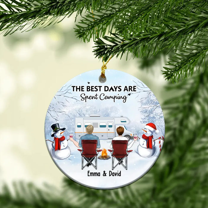 The Best Days Are Spent Camping - Personalized Christmas Gifts Custom Camping Ornament For Family For Couples, Camping Lovers