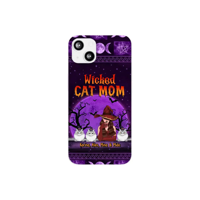 Wicked Cat Mom - Personalized Gifts for Halloween Phone Case for Cat Mom and Cat Lovers