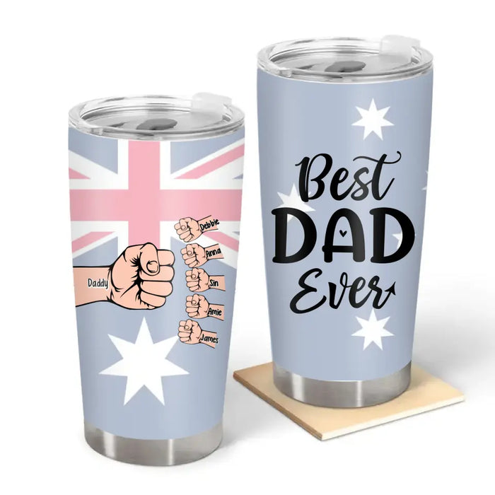 Best Dad Ever Australia Flag - Personalized Gifts Custom Father's Day Tumbler For Dad