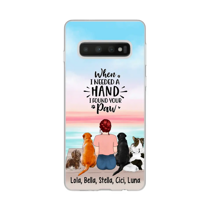 When I Needed A Hand I Found Your Paw - Personalized Phone Case For Her, Dog Lovers