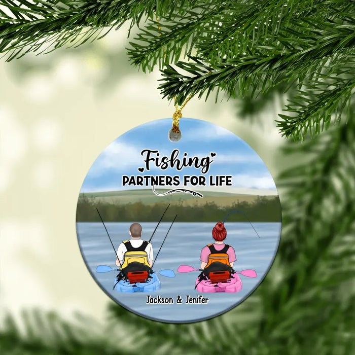 Fishing Partners For Life - Personalized Gifts Custom Ornament For