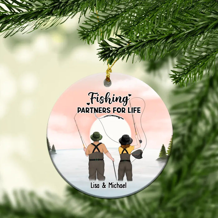 Fishing Partners For Life - Personalized Gifts Custom Ornament For Fly Fishing Lovers