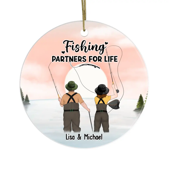 Fishing Partners For Life - Personalized Gifts Custom Ornament For Fly Fishing Lovers