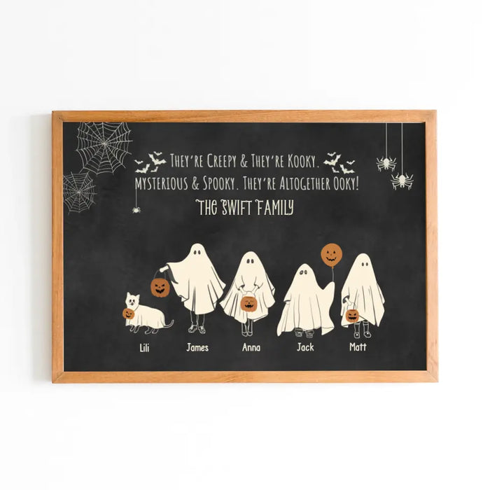 They're Creepy and They're Kooky - Personalized Gifts Custom Halloween Poster for Family