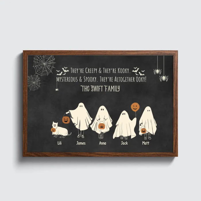 They're Creepy and They're Kooky - Personalized Gifts Custom Halloween Poster for Family