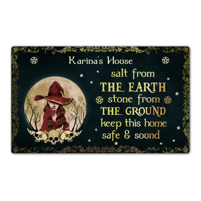 Salt From the Earth Stone From the Ground - Personalized Gifts Custom Doormat For Her, Gift For Witches