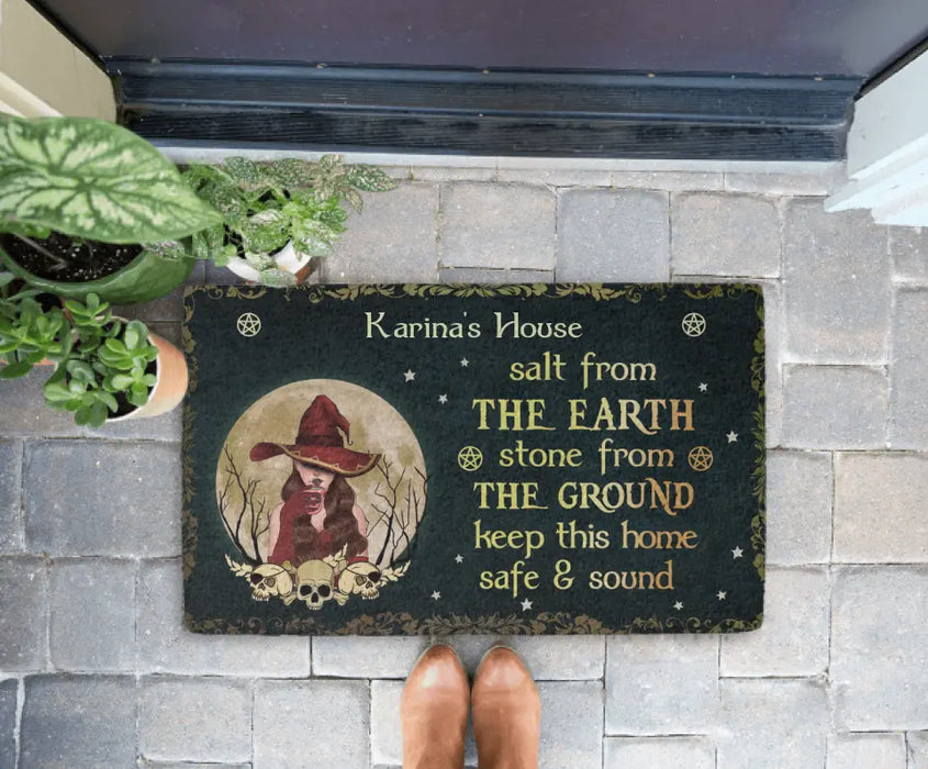 Salt From the Earth Stone From the Ground - Personalized Gifts Custom Doormat For Her, Gift For Witches