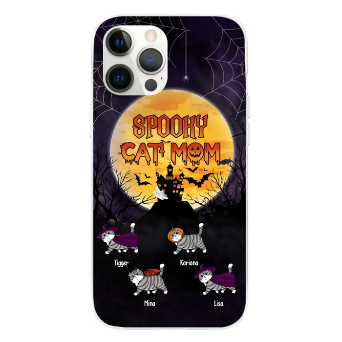 Spooky Cat Mom - Personalized Gifts for Halloween Phone Case for Cat Lovers