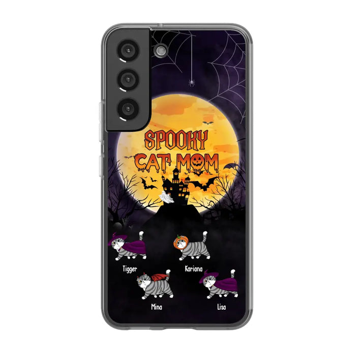 Spooky Cat Mom - Personalized Gifts for Halloween Phone Case for Cat Lovers