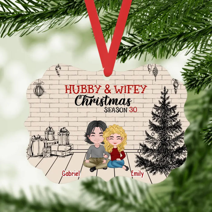 Hubby & Wifey Christmas Season - Personalized Christmas Gifts Custom Ornament for Couples