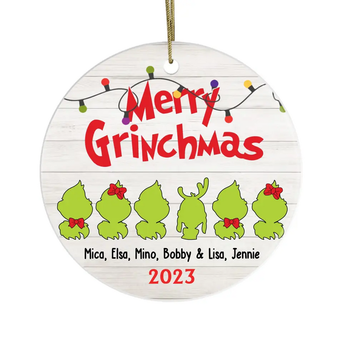 Merry Grinchmas - Personalized Christmas Gifts Custom Ornament For Family