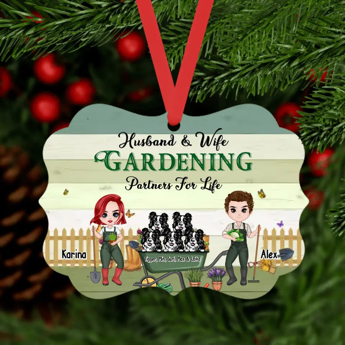 Gardening Partners For Life - Personalized Christmas Gifts Custom Ornament for Couples, Gardening Lovers, Dog Lovers