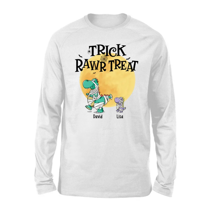Personalized Shirt, Trick Rawr Treat, Gifts For Halloween Family