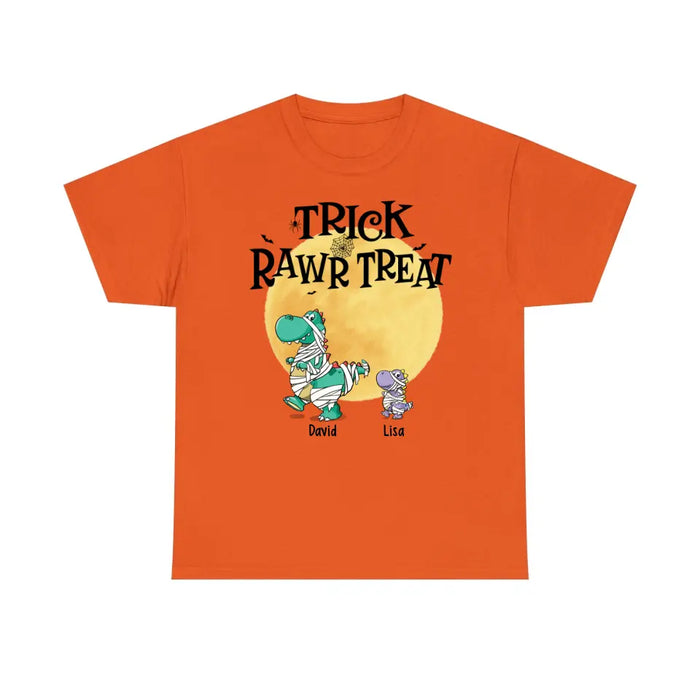 Personalized Shirt, Trick Rawr Treat, Gifts For Halloween Family