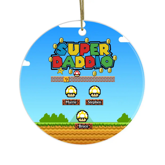 Super Daddio Funny Dad - Personalized Gifts Custom Ornament for Dad, for Family