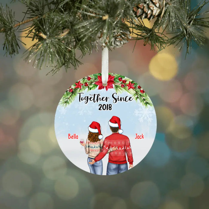 Couple Together Since Anniversary - Personalized Christmas Gifts Custom Ornament For Couples