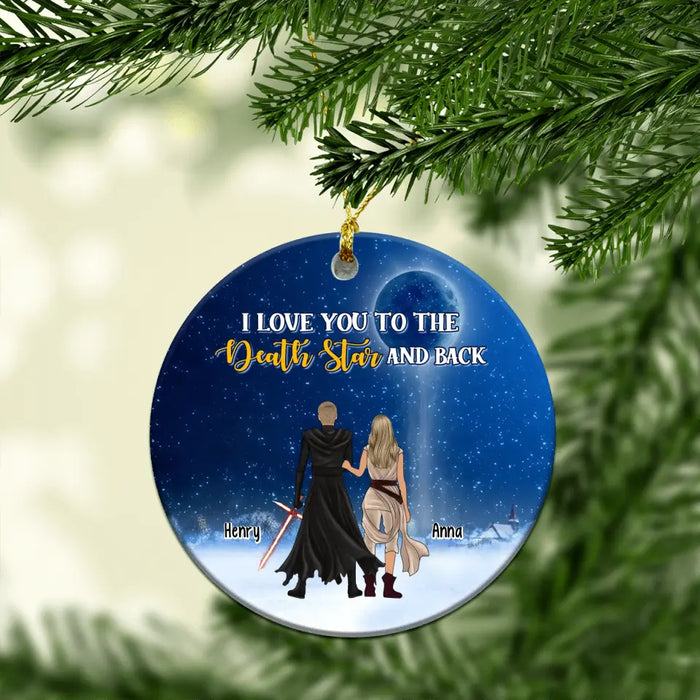 I Love You To The Death Star And Back - Personalized Christmas Gifts Custom Ornament For Couples, Gift For Him, Her