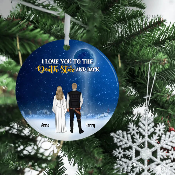 I Love You To The Death Star And Back - Personalized Christmas Gifts Custom Ornament For Couples