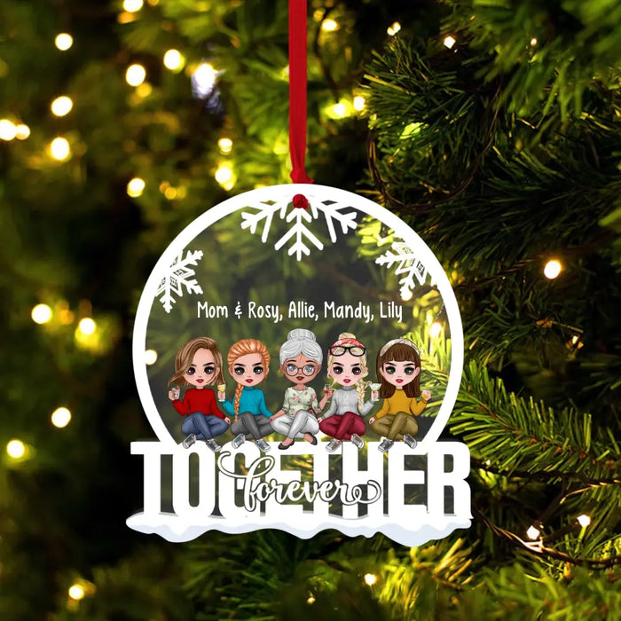 Together Forever Mother and Daughters - Personalized Christmas Gifts Custom Ornament for Mom