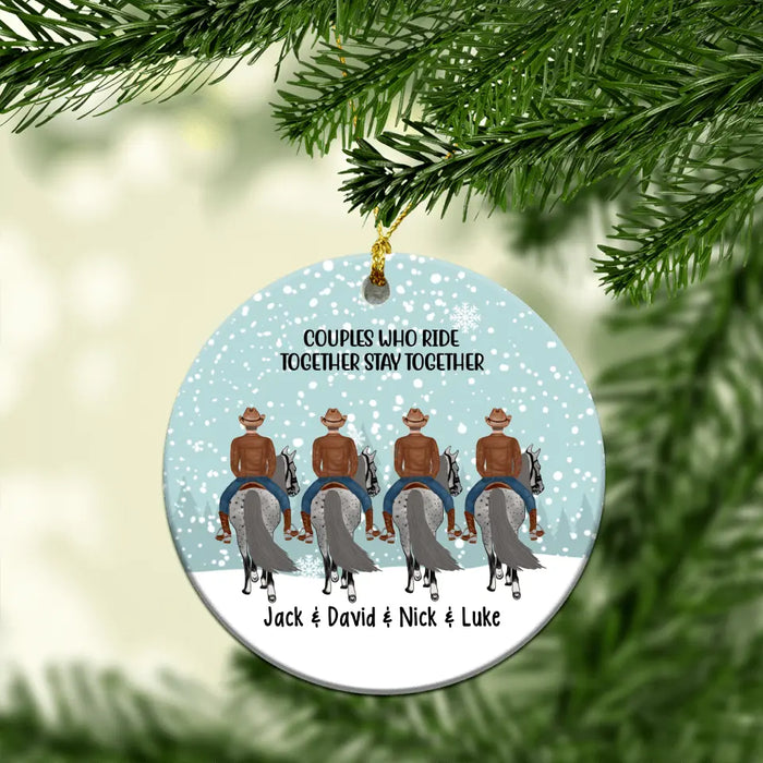 Personalized Ornament, Horse Riding Partners - Couple And Friends Gift, Christmas Gift For Horse Lovers