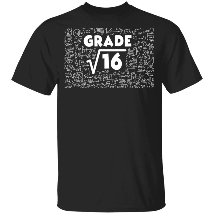 Back to School 4th Grade Square Root 16 Math Lover Youth T-Shirt