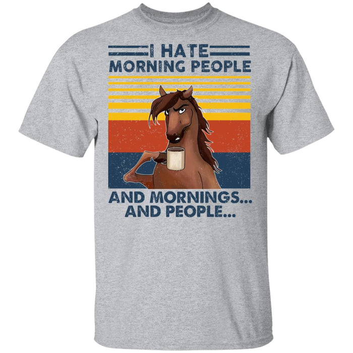 I Hate Morning People Horse Shirt