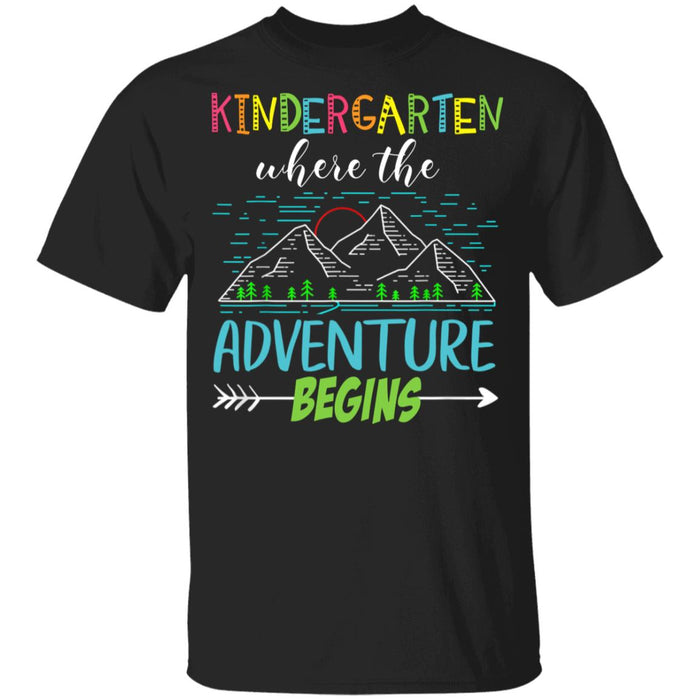 Back to School KinderGarten Grade Where The Adventure Begins Youth T-Shirt