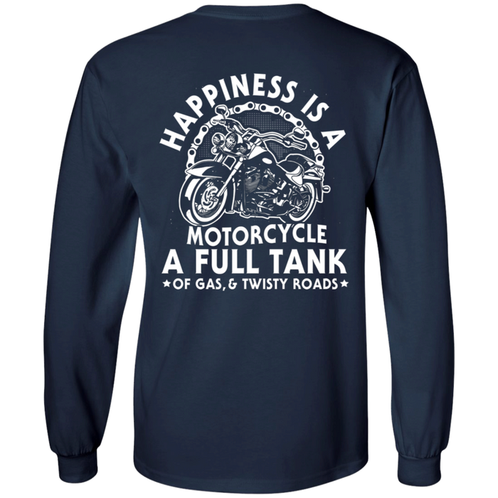 Happiness is a motorcycle a full tank Motorcycle Shirt