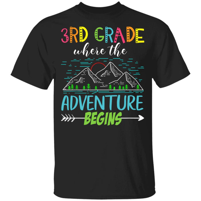 Back to School 3rd Grade Where The Adventure Begins Youth T-Shirt