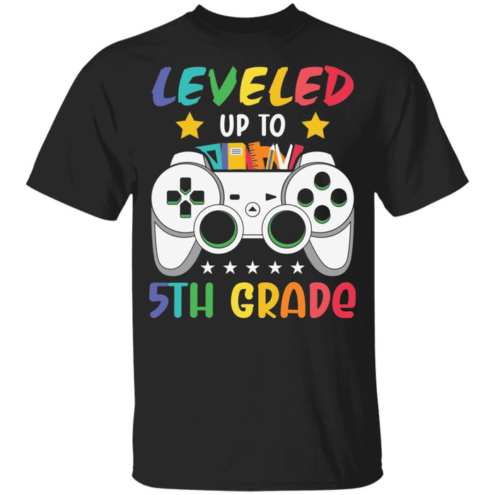 Back to School Leveled Up To 5th Grade Youth T-Shirt