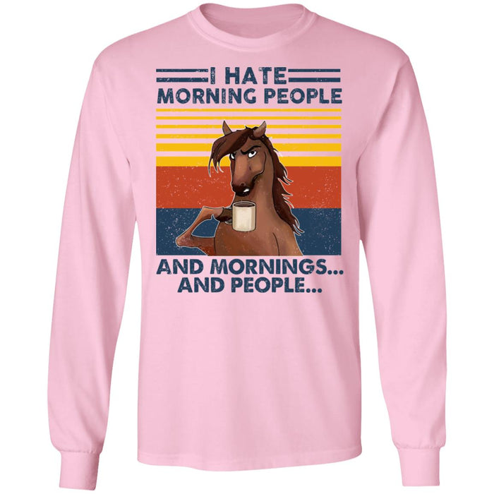 I Hate Morning People Horse Shirt