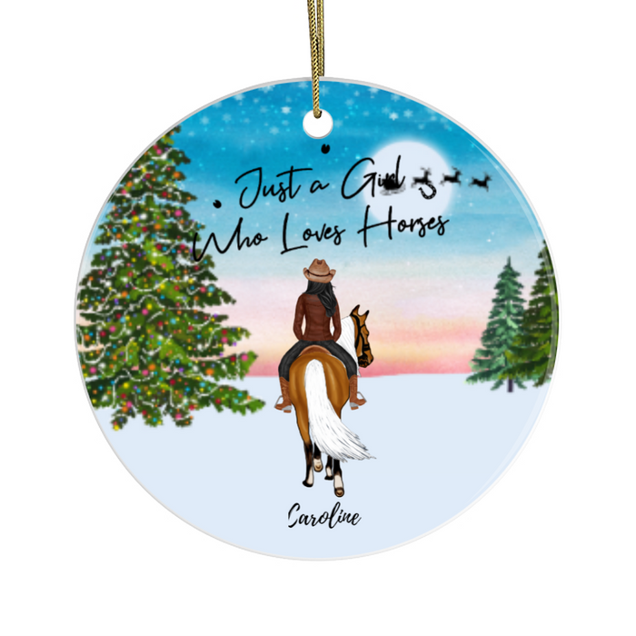 Personalized Gifts Custom Horse Ornament - Just A Girl Who Loves Horses - Christmas