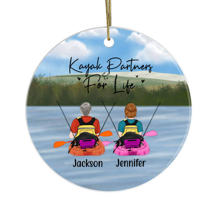 Personalized Ornament, Couple Gift for Kayak Partners, Christmas Gift for Kayakers