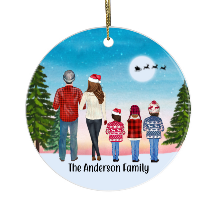 Personalized Ornament, Family Standing, Custom Gift for Christmas