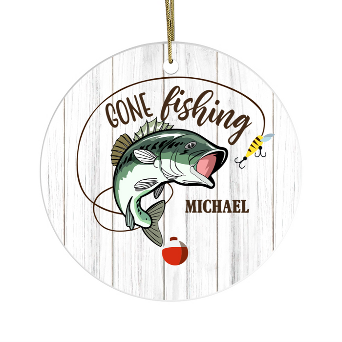 Personalized Gifts Custom Fishing Ornament For Him Fishing Lovers - Gone Fishing