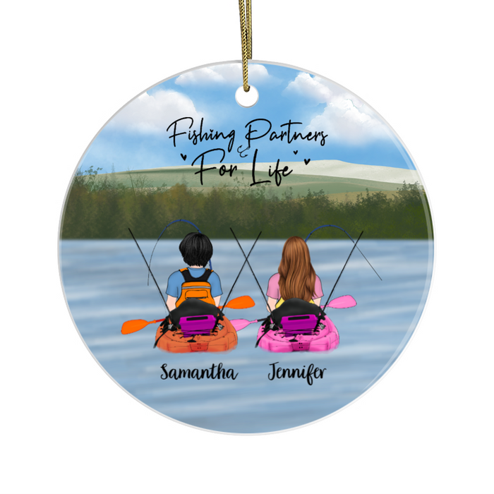 Personalized Ornament, Kayak Fishing, Fishing Partners For Life