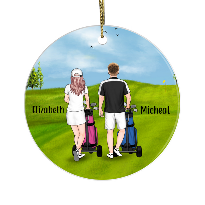Personalized Ornament, Golf Gifts For Men / Women, Couple Friend Golfing, Pack of 1-5, Christmas Gift Ideas for Golfers