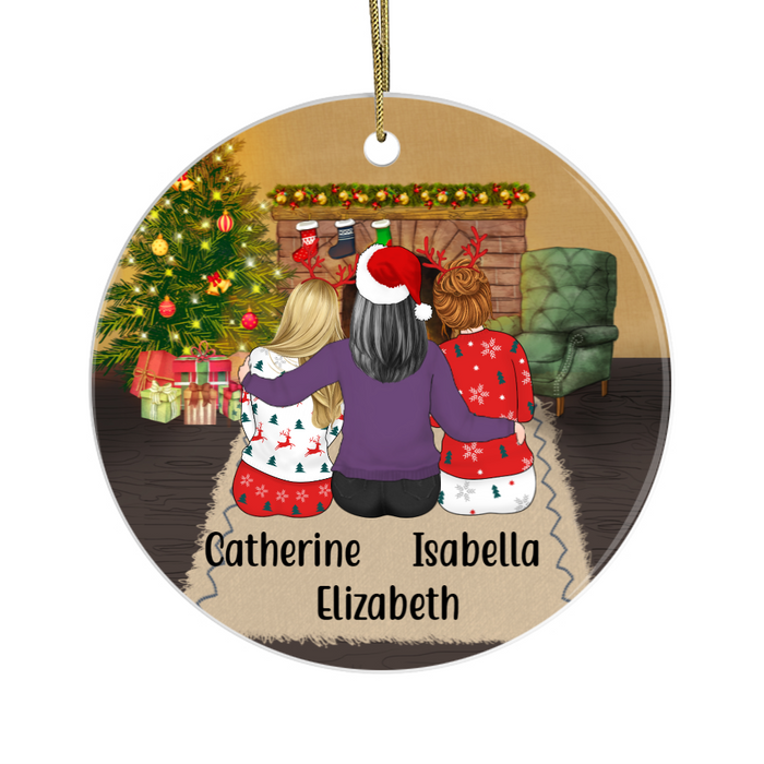 Mother and Daughters - Christmas Personalized Gifts Custom Ornament for Daughters and Mom