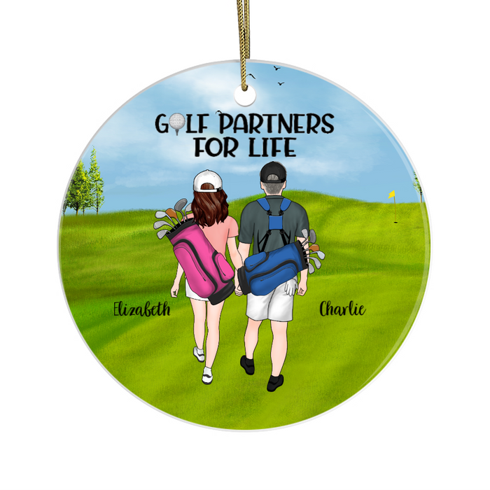 Personalized Ornament, Christmas Gift For Him / Her / Couple, Couple Golfing Gifts Ideas for Golfers