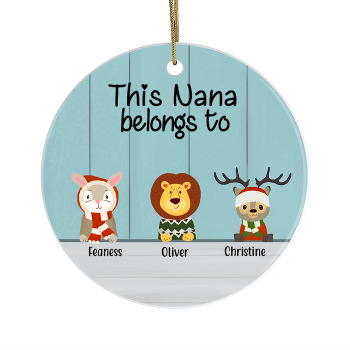 This Nana Belongs to Christmas - Personalized Gifts Custom Ornament for Grandma for Mom