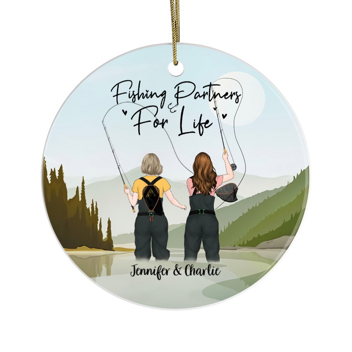 Personalized Ornament, Fly Fishing Gifts, Fishing Partners 2 Women