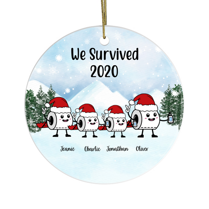 Personalized Ornament, 2020 Toilet Paper Family, Custom Gift for Christmas