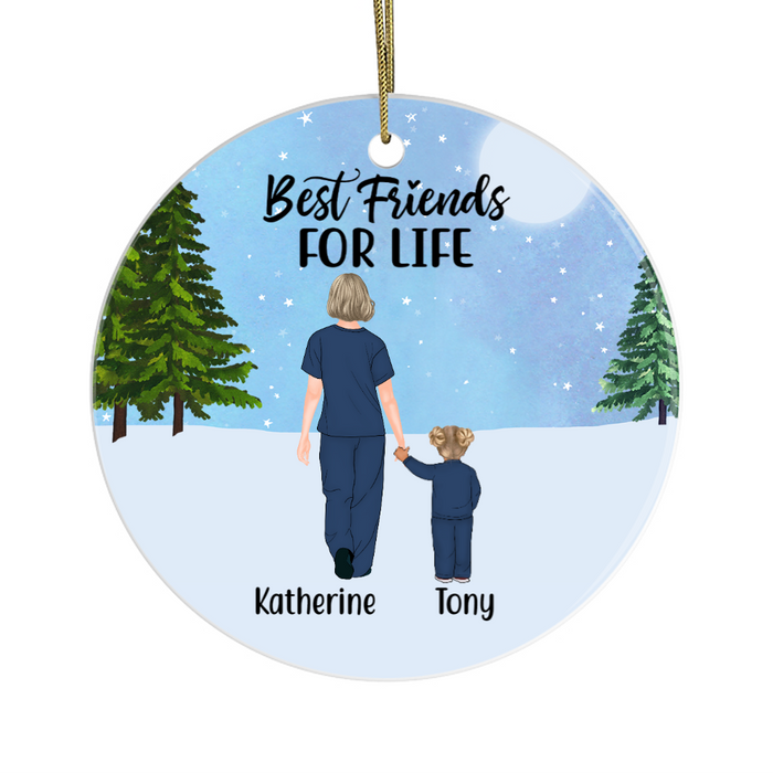 Best Friends for Life - Personalized Gifts Custom Nurses Ornament for Kids for Mom, Nurses