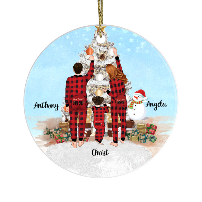 Personalized Ornament, Christmas Gift, Family Gifts, Christmas Tree Family Pajamas