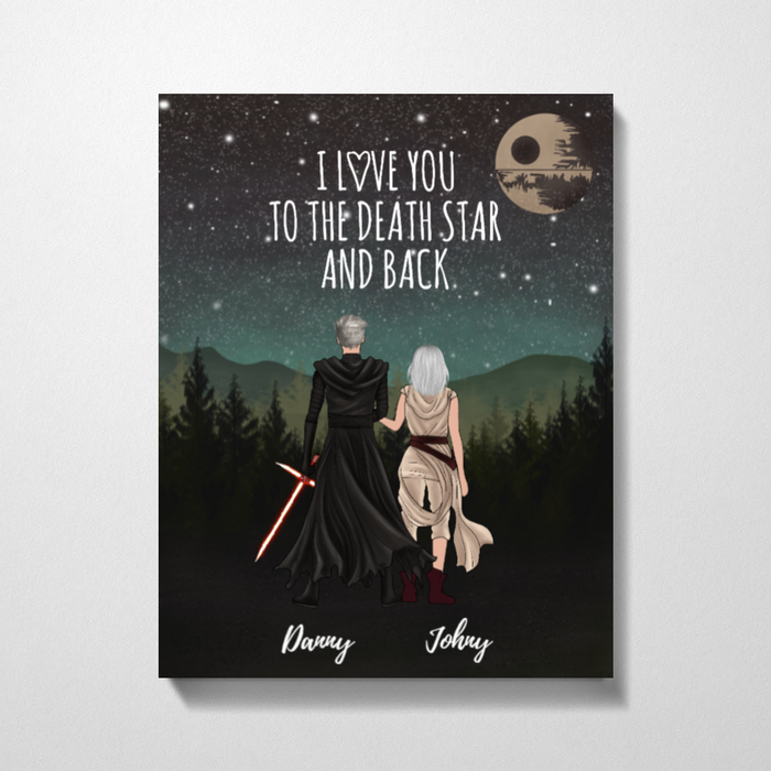Custom Love To The Death Star Personalized Premium Canvas Gifts for Lovers