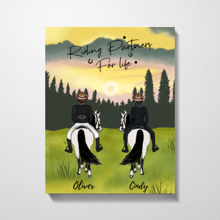 Custom Horse Riding Personalized Canvas