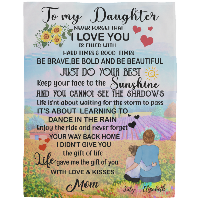 Personalized Blanket, To My Daughter, Just Do Your Best